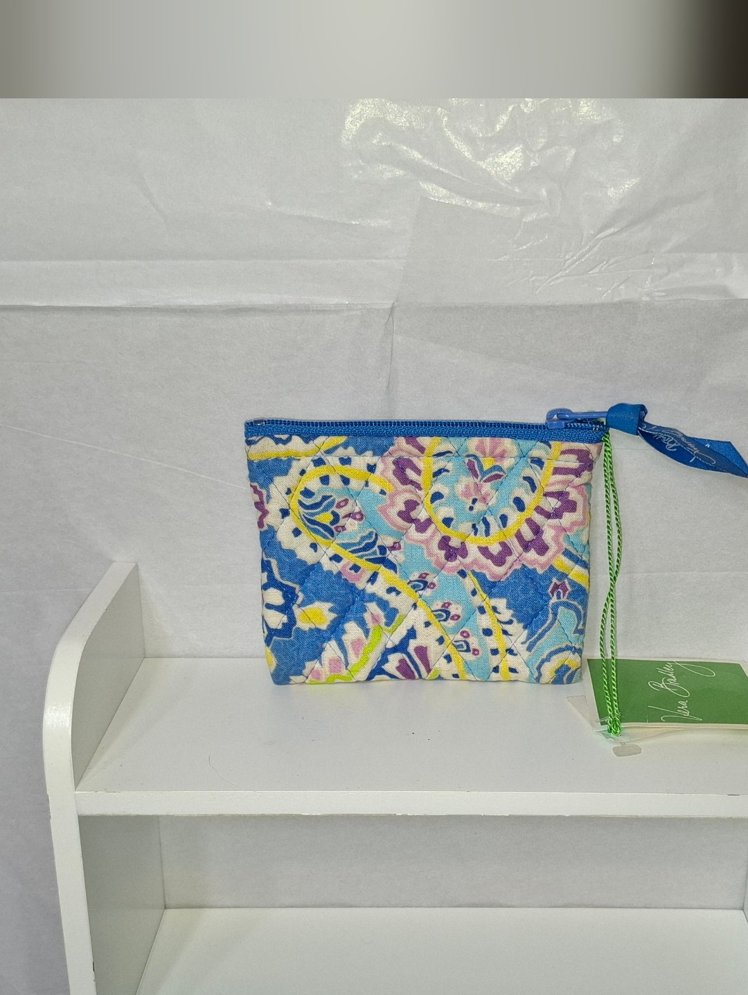 Vintage Vera Bradley "Capri Blue" Quilted Zip Pouch - Nwt — image 3 of 3